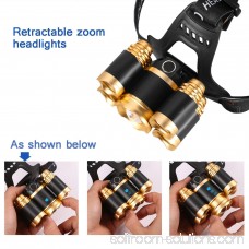 Neolight LED Headlamp, Super Bright 5 LED High Lumen Rechargeable Zoomable Waterproof Head Torch Headlight Flash light for Outdoor Hiking Camping Hunting Fishing Cycling Running Walking